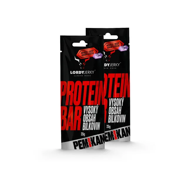 Lordy Jerky Hovězí proteinová tyčinka LORDY JERKY PEMIKAN, 25g, Švestka