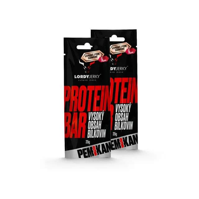 Lordy Jerky Vepřová proteinová tyčinka LORDY JERKY PEMIKAN, 25g, Fík - Chilli