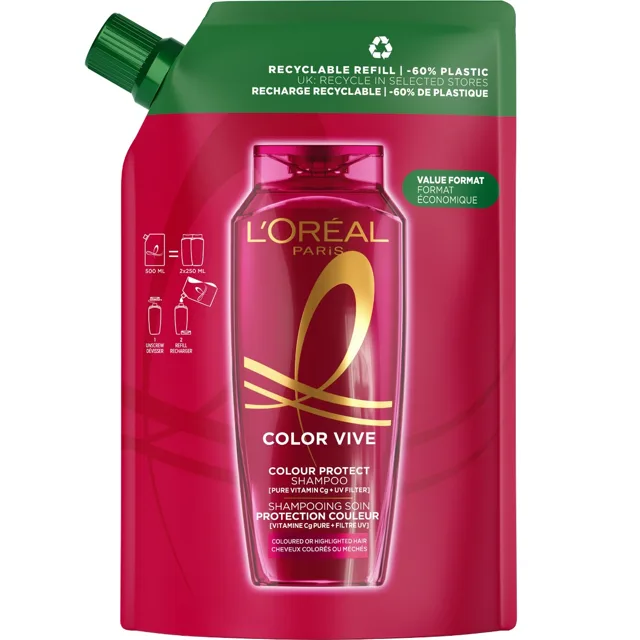 Loréal Paris Elseve Color Vive náhradní náplň do šamponu 500 ml