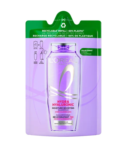 Loréal Paris Elseve Hyaluron Plump šampon náhradní náplň 250 ml