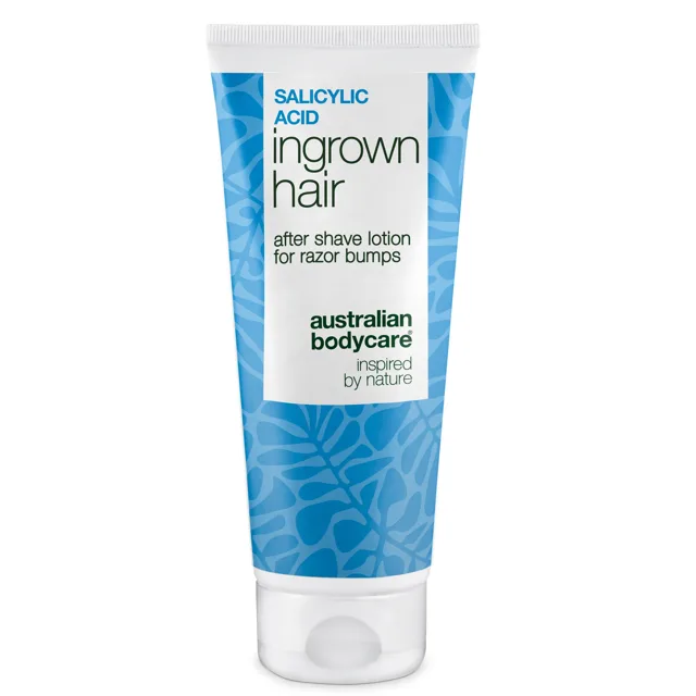 Lotion po holení s kyselinou salicylovou na zarůstající chloupky — Lotion po holení s kyselinou salicylovou předchází zarůstání chloupků a pupínkům po holení. Zklidňující péče s kyselinou salicylovou.