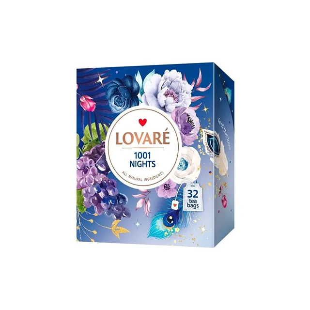 LOVARÉ 1001 Nights černý a zelený čaj 32 sáčků
