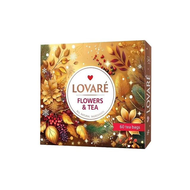 LOVARÉ Portfolio flowers & tea set kolekce čajů 60 sáčků