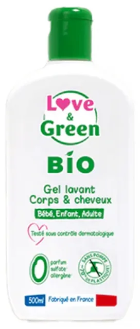 Love & Green Organic Hair & Body Wash 500 ml