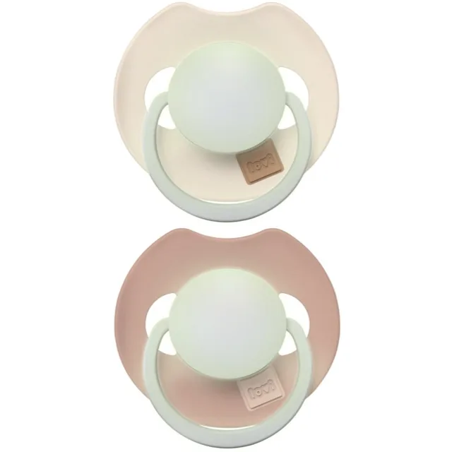 LOVI PRIME 6-18m dudlík Ivory/Blush 2 ks