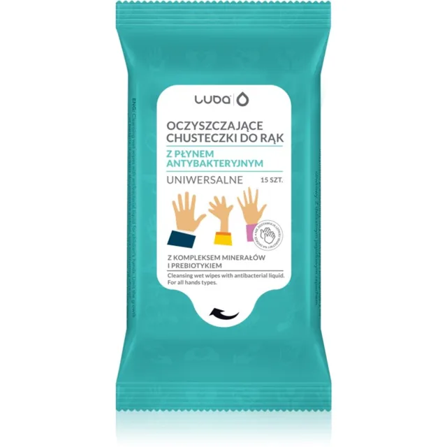 Luba Antibacterial Wet Wipes vlhčené čisticí ubrousky na ruce 15 ks