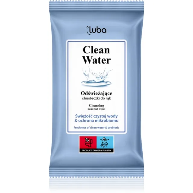 Luba Clean Water Wet Wipes Refreshing vlhčené čisticí ubrousky 15 ks