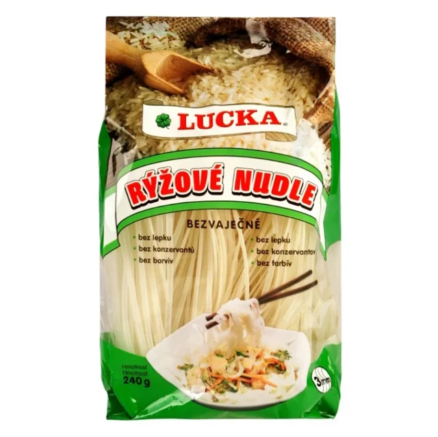 LUCKA Rýžové nudle 240 g