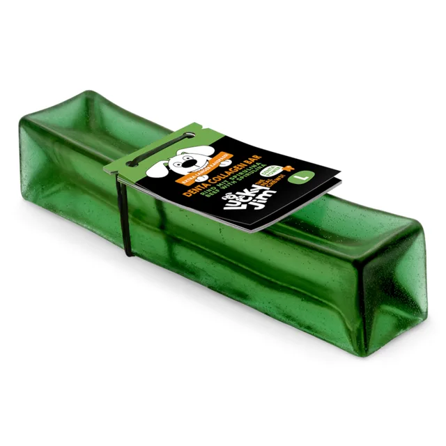 Lucky Jim kolagenová tyčinka se spirulinou - výhodné balení: 3 x 120 g, velikost L