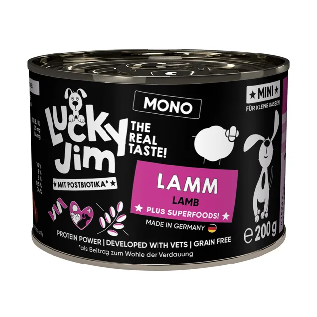 Lucky Jim MINI Mono 6 x 200 g - jehněčí