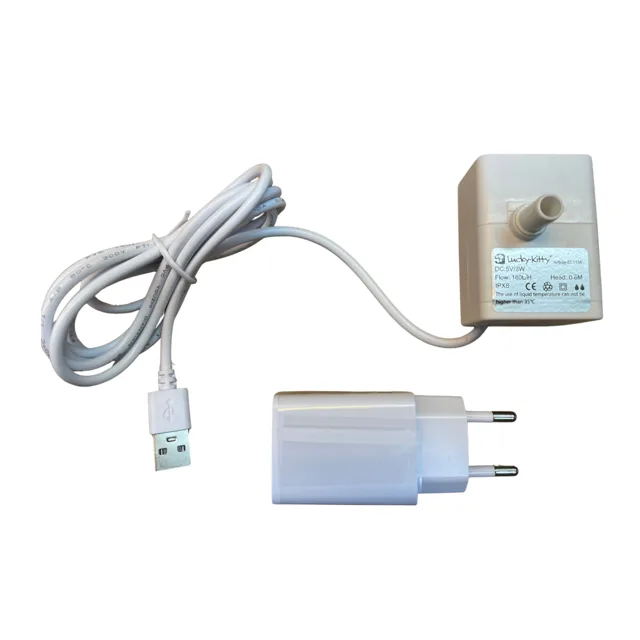 Lucky-Kitty keramická fontána pro kočky - mikro čerpadlo USB s adaptérem