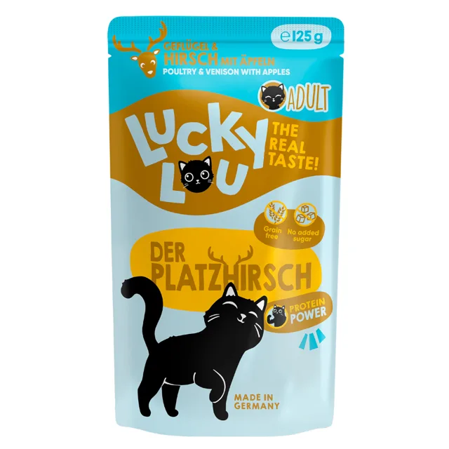 Lucky Lou Adult 16 x 125 g - drůbeží a jelení