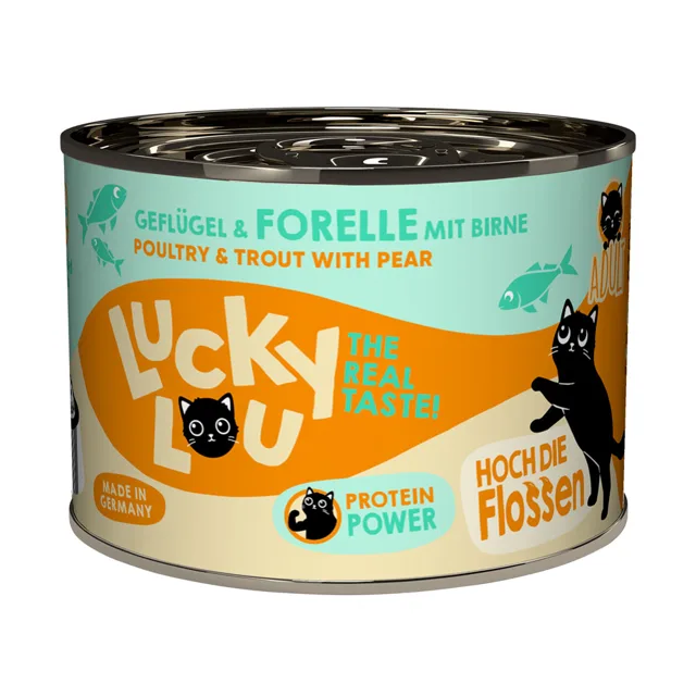 Lucky Lou Adult 6 x 200 g - drůbeží a pstruh