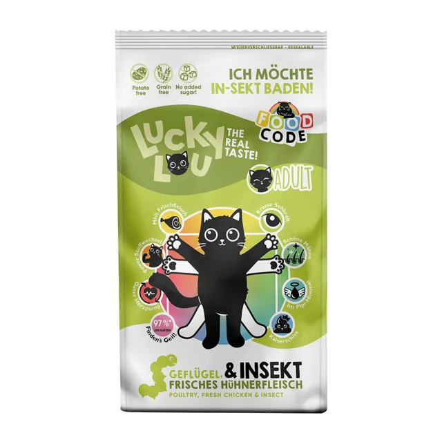 Lucky Lou Adult drůbež a hmyz - 1,7 kg