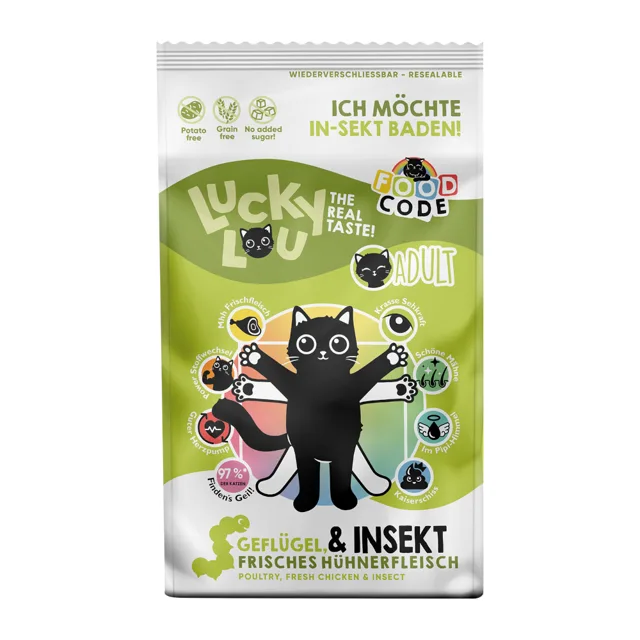 Lucky Lou Adult drůbež a hmyz - výhodné balení: 2 x 1,7 kg