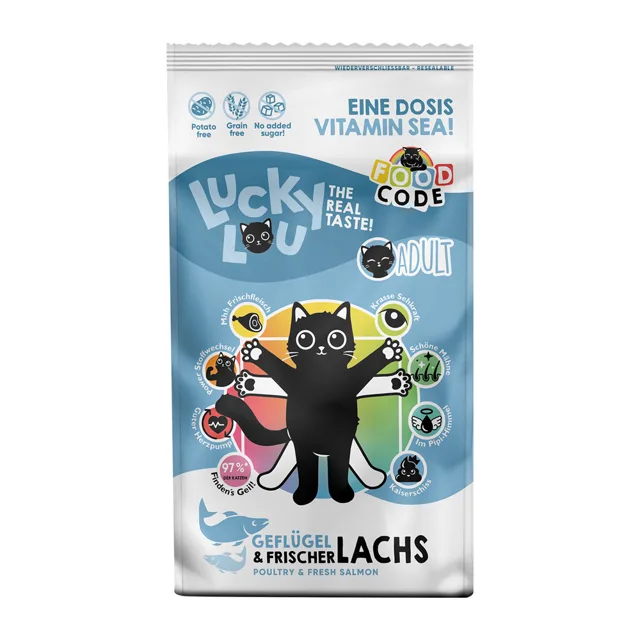 Lucky Lou Adult drůbež a losos - 340 g