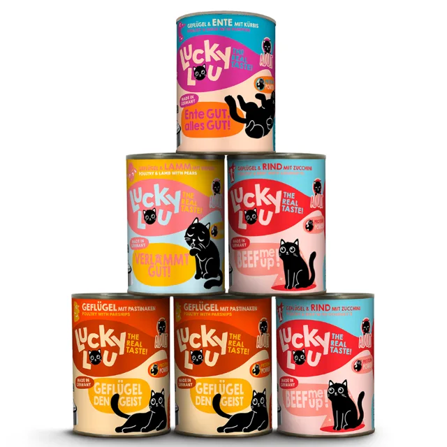 Lucky Lou Adult Tasting Mix 6 x 400 g - Wild-Mix (4 druhy)