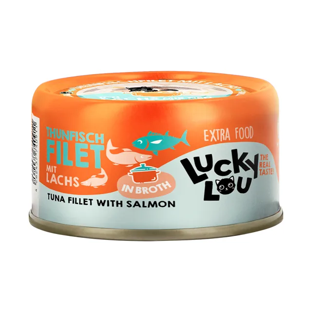 Lucky Lou Extra Food Filet ve vývaru 12 x 70 g - filet z tuňáka