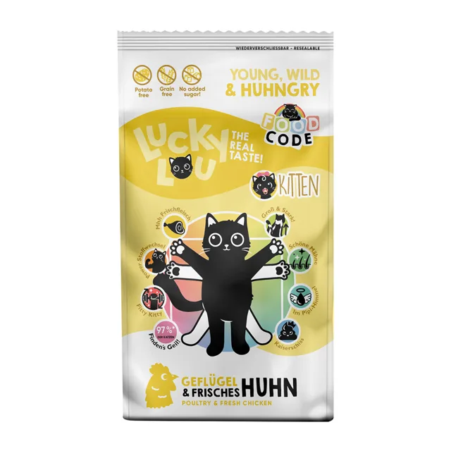 Lucky Lou Kitten drůbež a kuře - výhodné balení: 2 x 9 kg