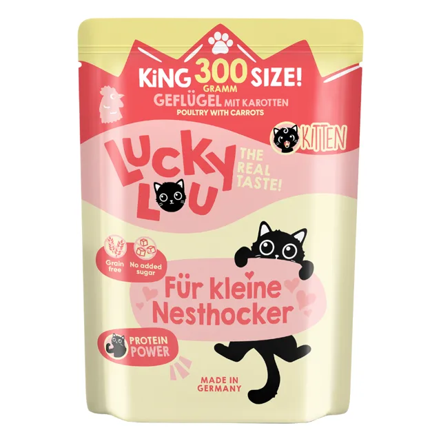 Lucky Lou Lifestage Kitten 6 x 300 g - drůbež