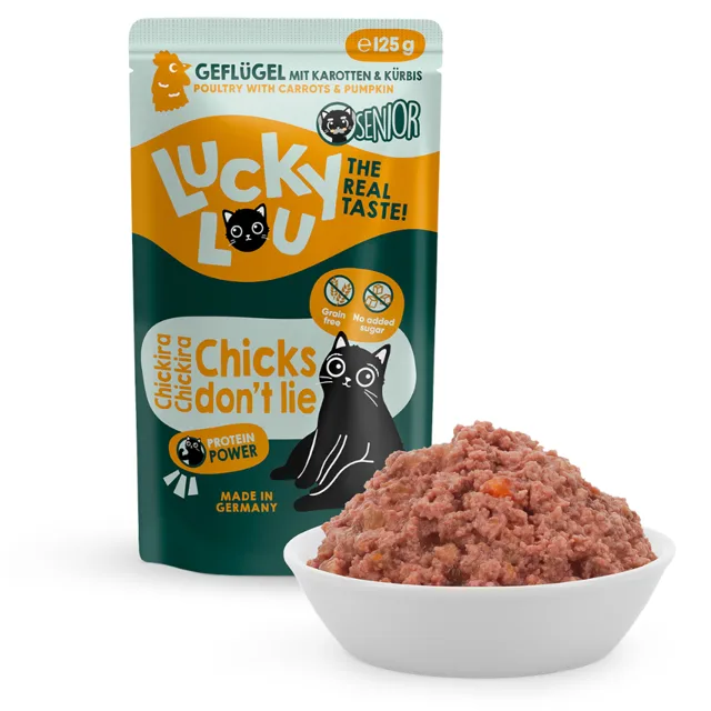 Lucky Lou Senior 16 x 125 g - drůbeží