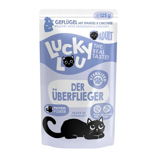 Lucky Lou Sterilized 16 x 125 g - drůbeží