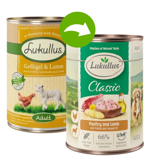 Lukullus Adult bez obilnin 6 x 400 g - vepřové s brokolicí