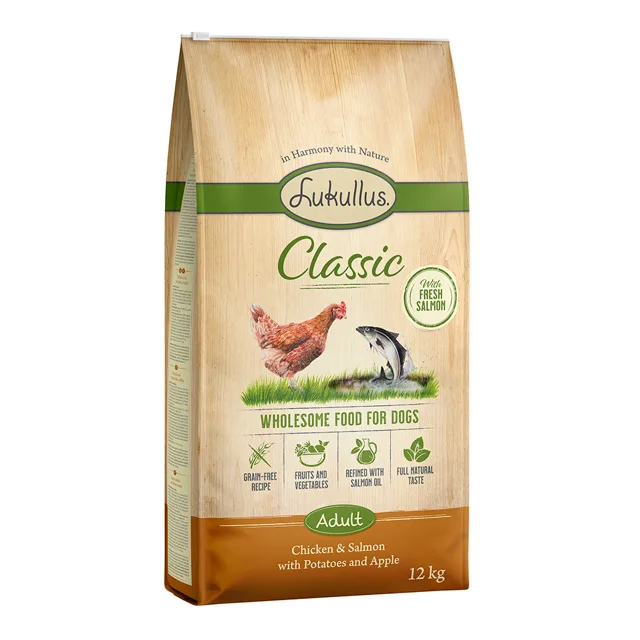 Lukullus Classic kuřecí a losos - 12 kg