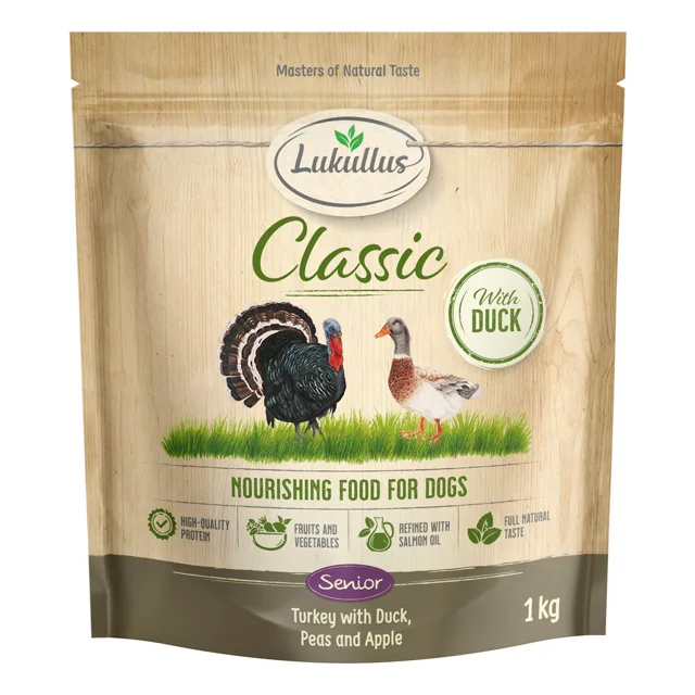 Lukullus Classic Senior krůtí a kachna - 12 kg nová receptura