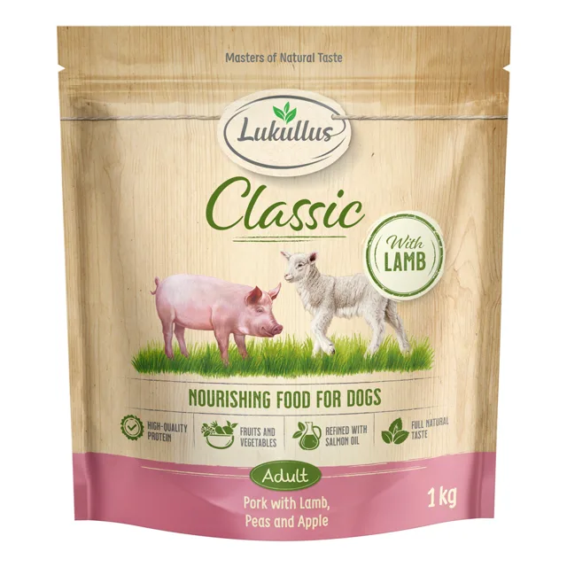 Lukullus Classic vepřové a jehněčí - výhodné balení: 5 x 1 kg nová receptura