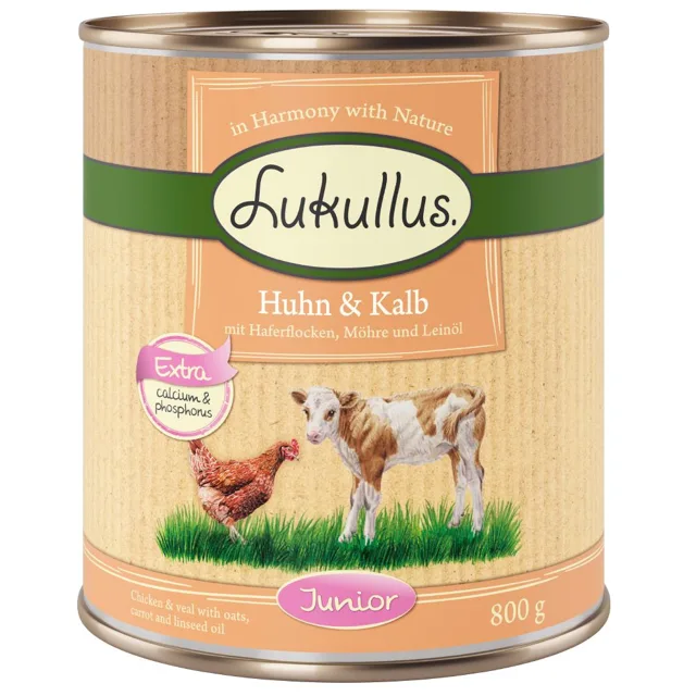 Lukullus Junior kuře & telecí - 6 x 800 g