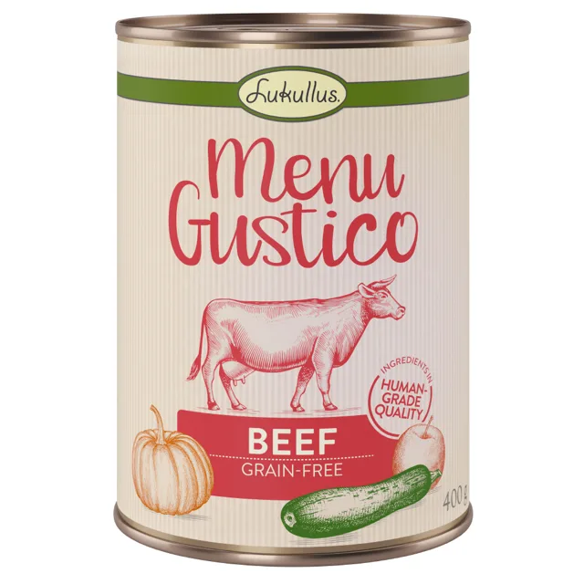 Lukullus Menu Gustico - hovězí s dýní, jablky a oregánem  - 6 x 400 g