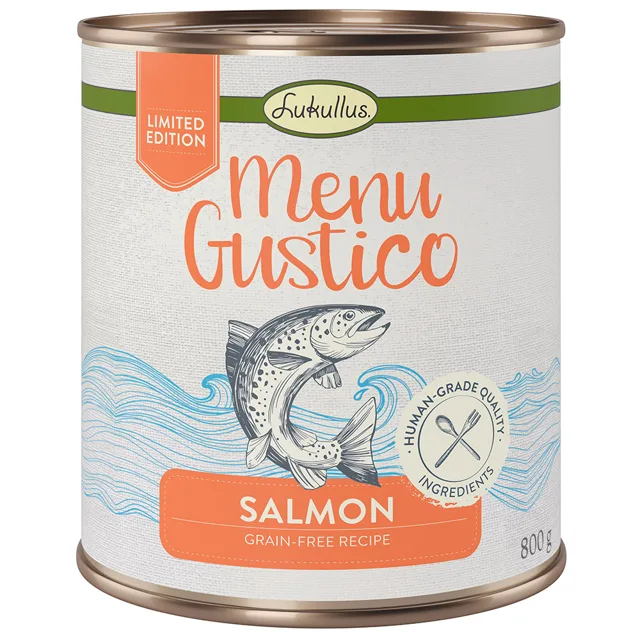 Lukullus Menu Gustico – losos s mrkví, vojtěškou a špenátem - Limited Edition 6 x 800 g