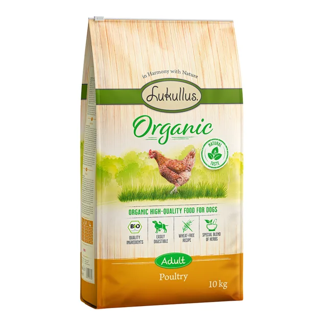 Lukullus Organic drůbež (bez pšenice) - 10 kg