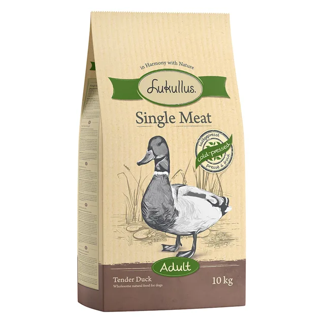 Lukullus Single Meat jemná kachna (bez obilovin) - 1,5 kg