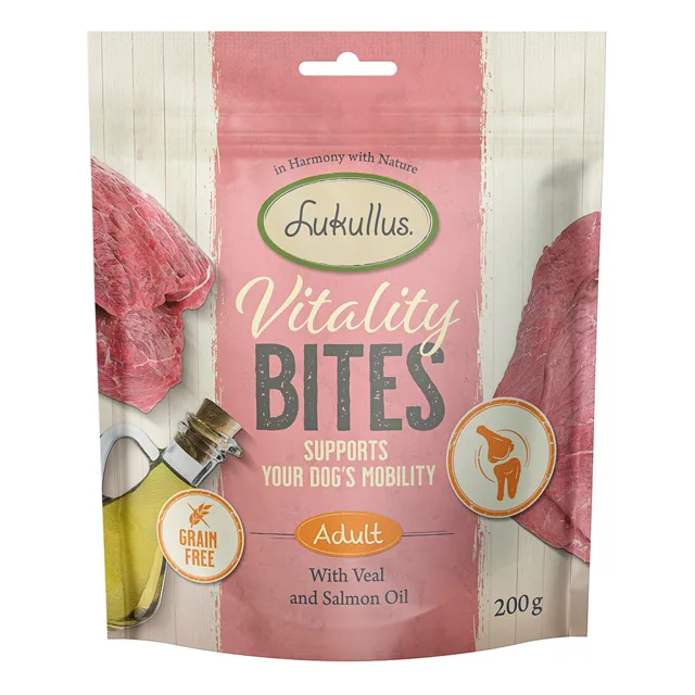 Lukullus Vitality Bites Mobility: telecí (bez obilovin) - 200 g
