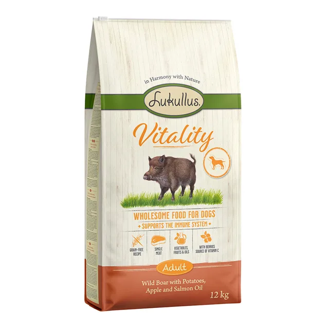 Lukullus Vitality Immune System s divočákem (bez obilnin) - výhodné balení: 2 x 12 kg