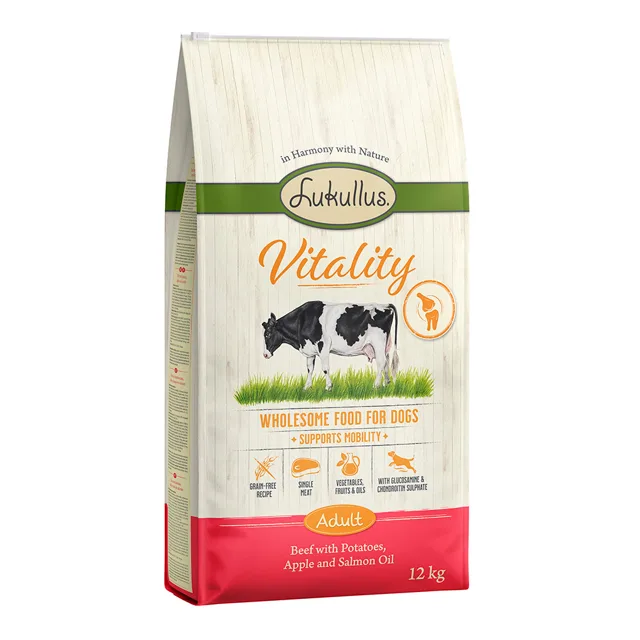 Lukullus Vitality Joints s hovězím (bez obilnin) - výhodné balení: 2 x 12 kg