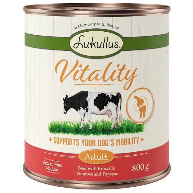 Lukullus Vitality klouby: hovězí (bez obilovin) - 6 x 800g