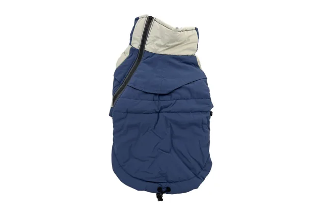 Lumo zimní bunda pro psa na ZIP s rukávy Barva: Modrá, Délka zad (cm): 36, Obvod hrudníku: 42 - 48 cm