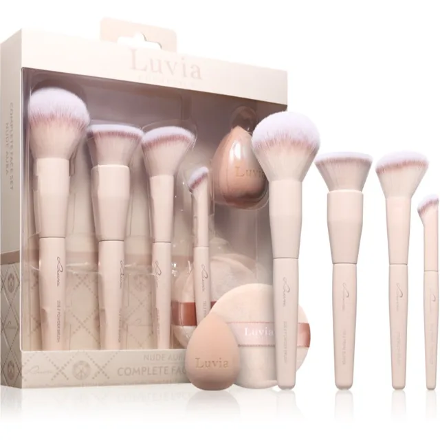 Luvia Cosmetics Complete Face Set Nude Aura sada štětců