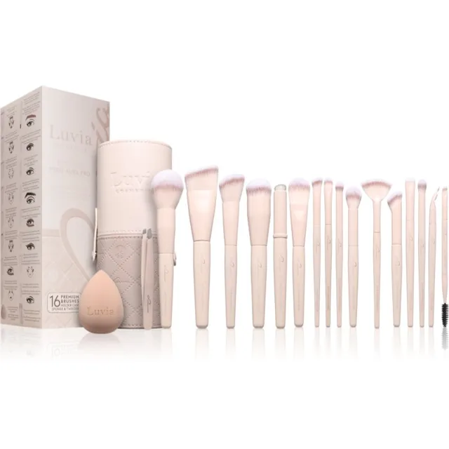 Luvia Cosmetics Nude Aura Pro sada štětců s pouzdrem