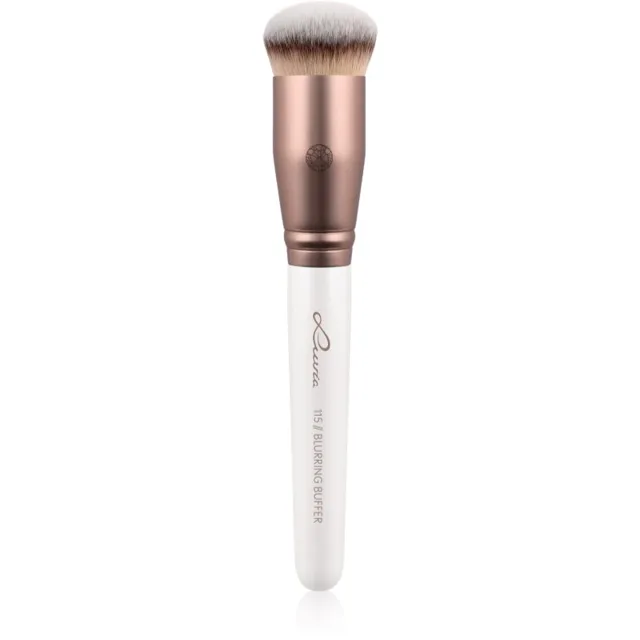 Luvia Cosmetics Prime Vegan Blurring Buffer štětec na make-up a pudr 115 (Pearl White / Metallic Coffee Brown) 1 ks