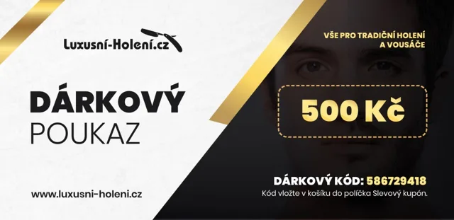 Luxusní-holení.cz Dárkový poukaz v hodnotě 500 Kč