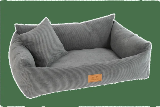 Luxusní pelíšek pro psy Dog Fantasy Sofa Haven šedý 100×75 cm