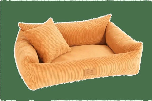 Luxusní pelíšek pro psy Dog Fantasy Sofa Haven skořicový 120×85 cm