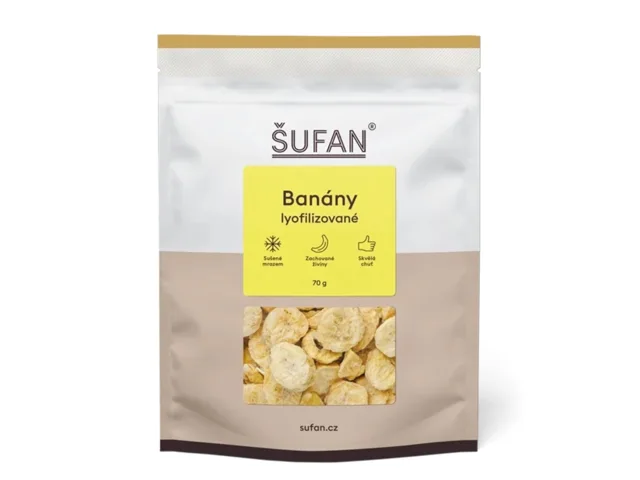 Lyofilizované banány, 70 g