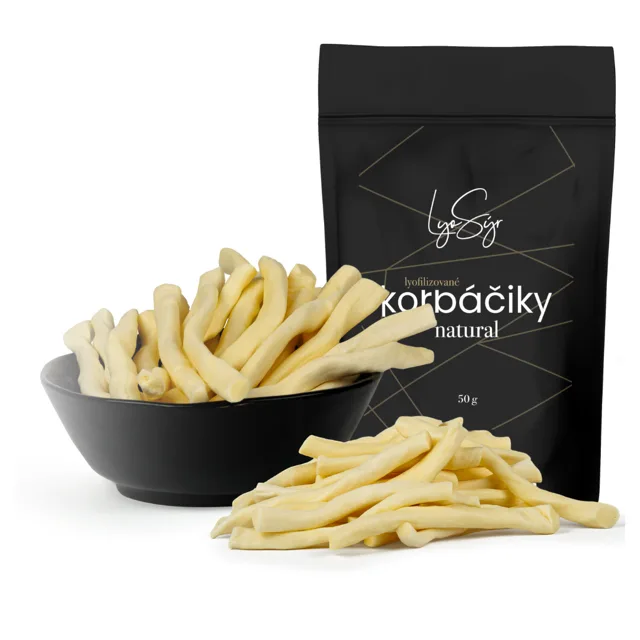 Lyopotraviny Lyofilizované korbáčiky - natural, 500 g