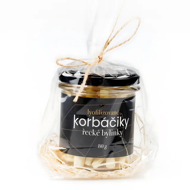 Lyopotraviny Lyofilizované korbáčiky - řecké bylinky, 80 g, Dárkové balení