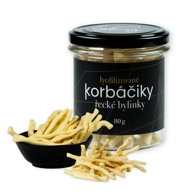 Lyopotraviny Lyofilizované korbáčiky - řecké bylinky, 80 g, ve skle